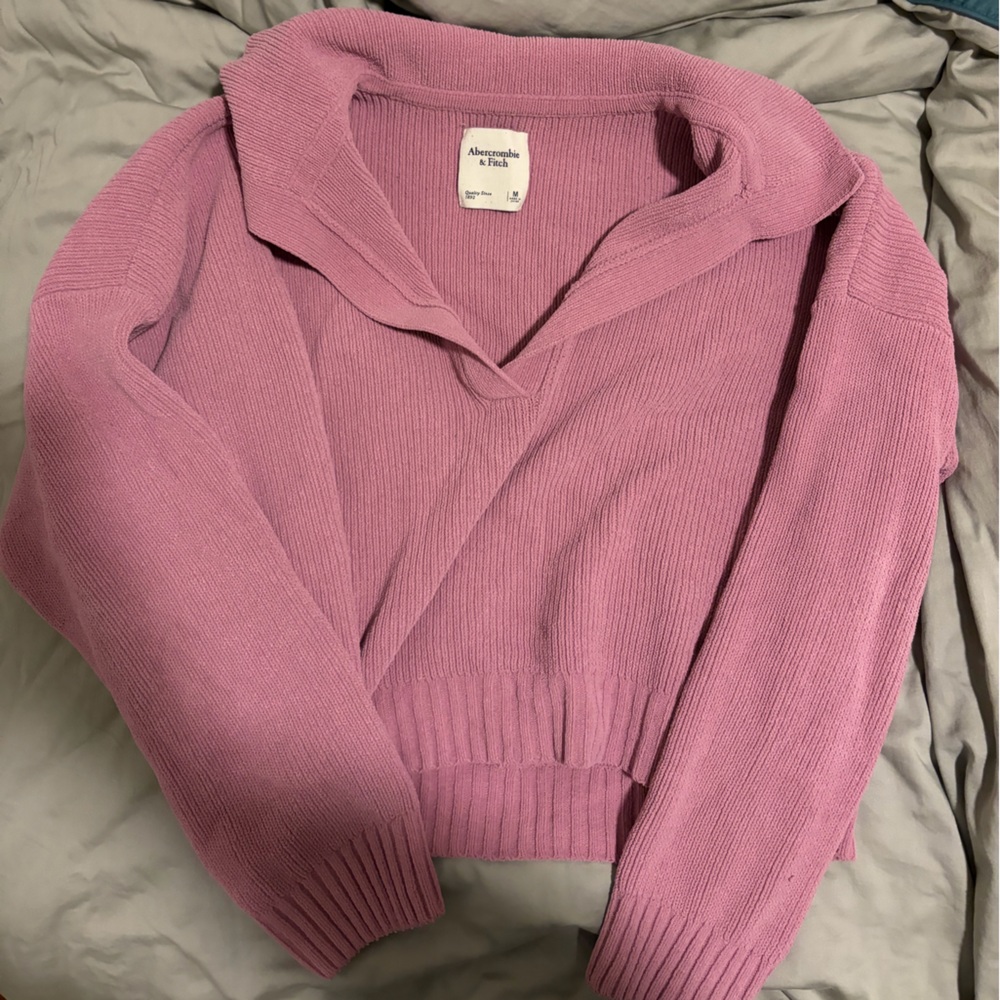 Abercrombie & Fitch Mauve Collar Neck Sweater - Picture 2 of 4